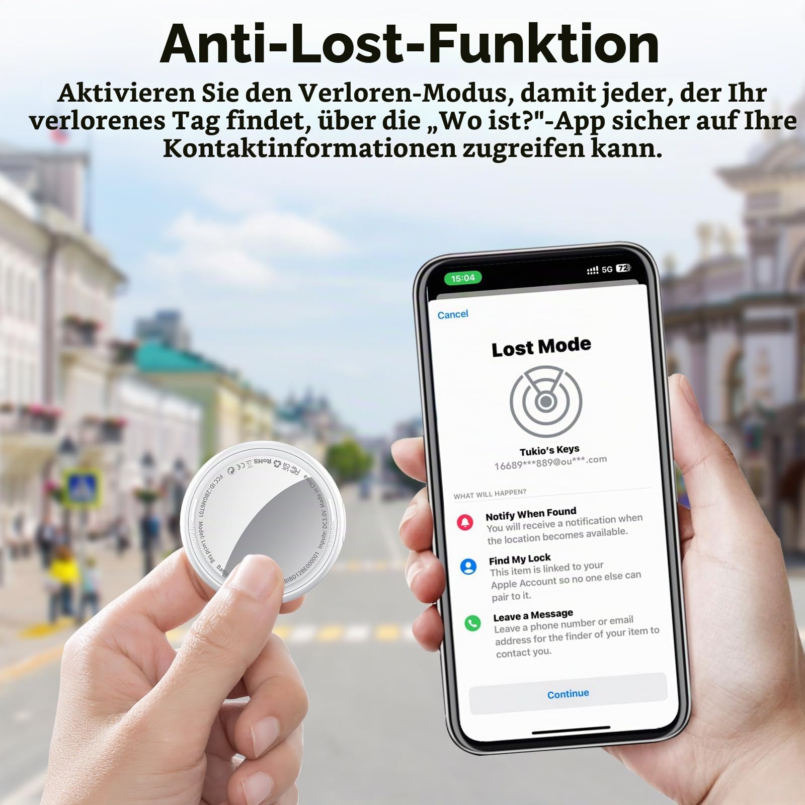 Air Tags Schlüsselfinder 16er Pack für Apple Wo ist? APP (Nur iOS) | [MFi-Zertifiziert] Smart Tracker Key Finder Austauschbarer Akku, 100 dB Alarm, Koffer Tracker für Gepäck/Taschen/Schlüssel
