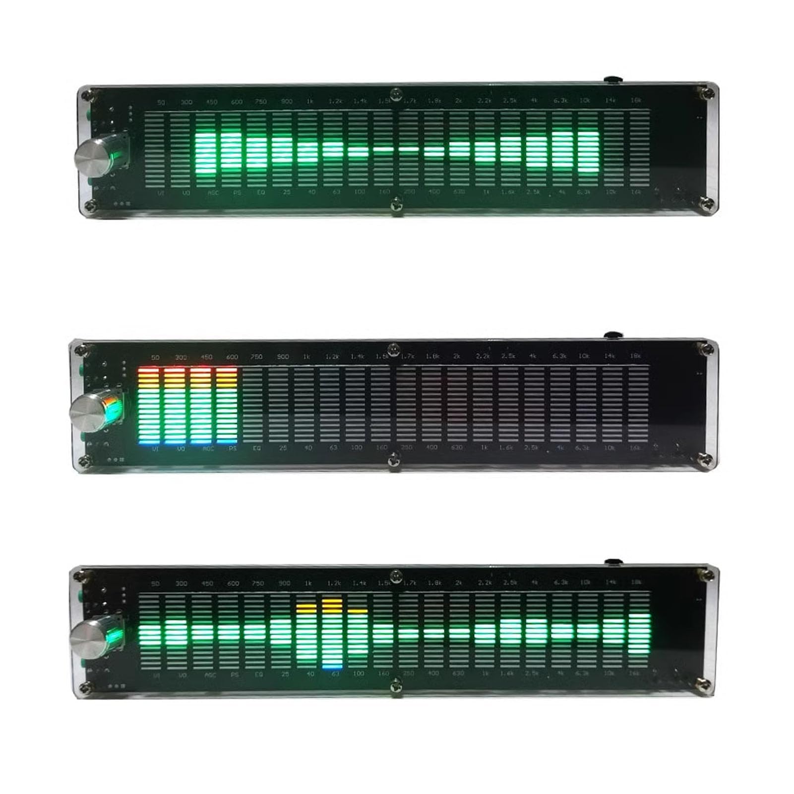Ecualizador Digital de 15 Bandas de Doble Canal, Analizador de Espectro de Audio, Ecualizador Gráfico Estéreo
