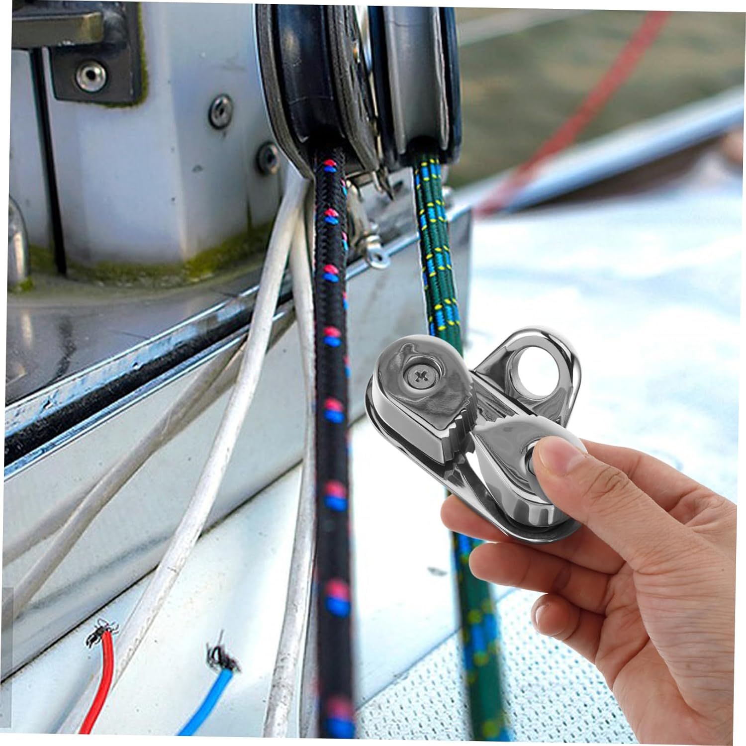 Rope Clamp for Boat Anchor Line Stainless Steel Cam Cleat Boat Latches Rope