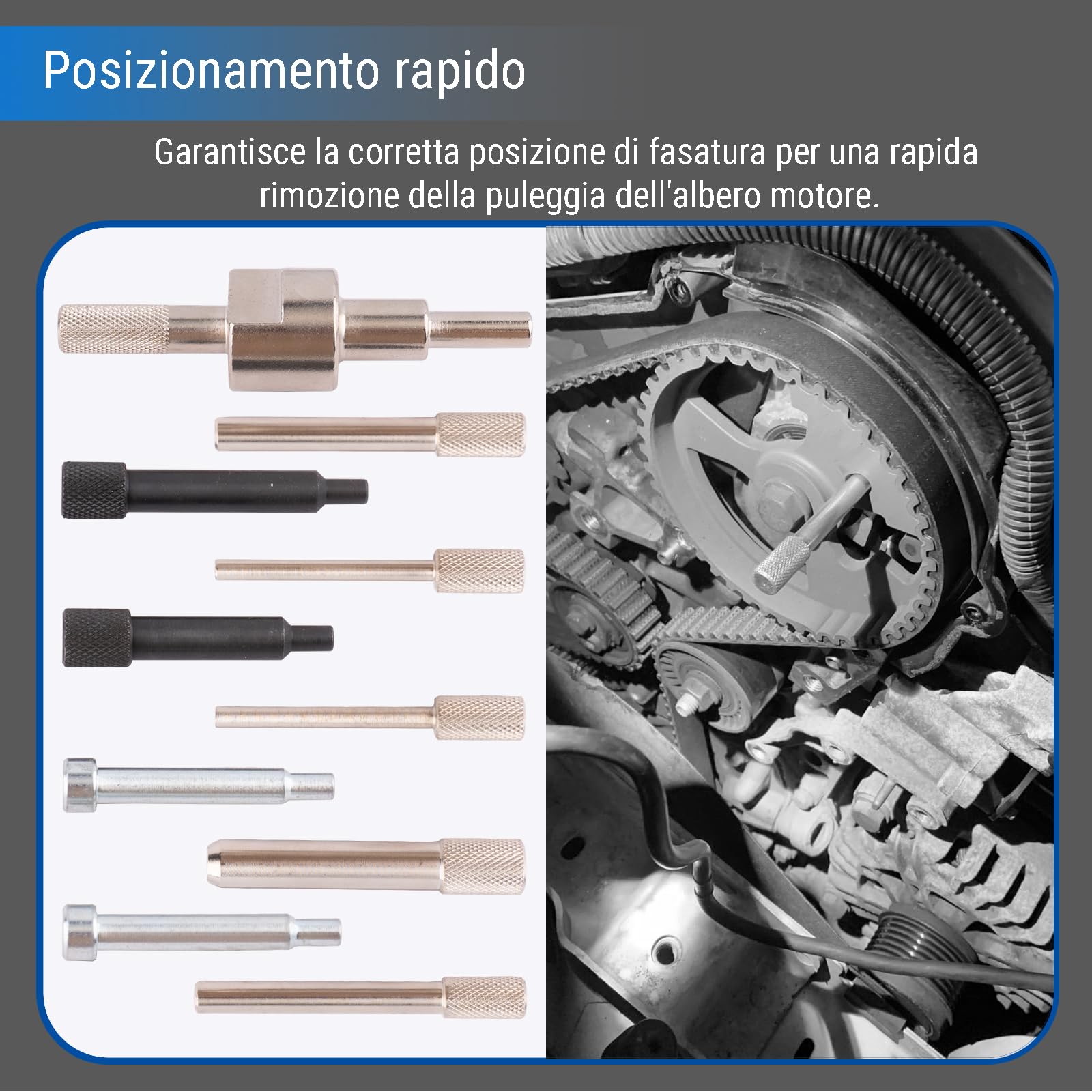 Utensile di fasatura Motore Compatibile con Peugeot(1.6-2.3L) | 10PCS Kit perni di allineamento Albero a camme Compatibile con Peugeot/Citroën 1.6/1.8/2.0/2.3L 16V