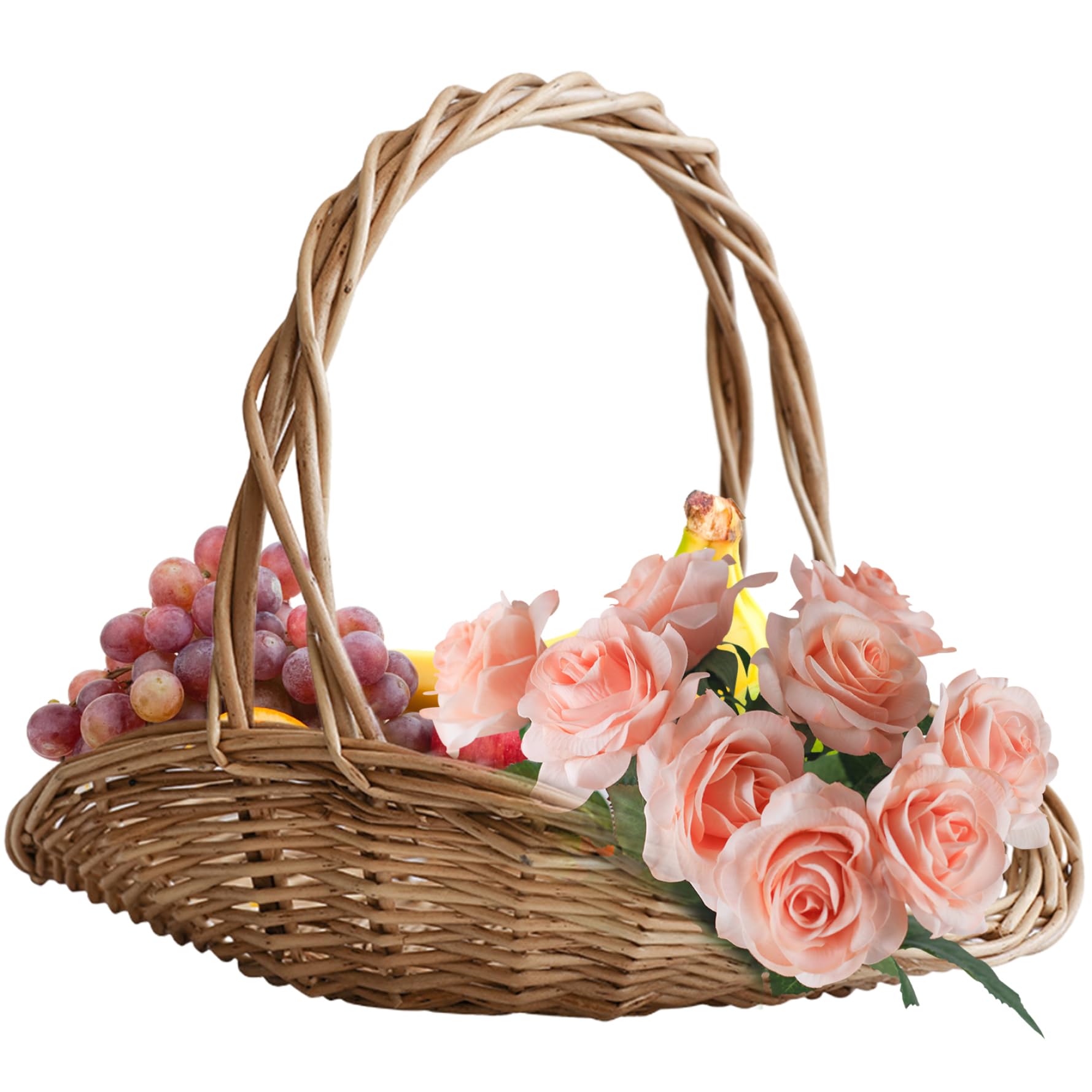 Amazon.com: SHITOOMFE Wicker Picnic Basket With Handle