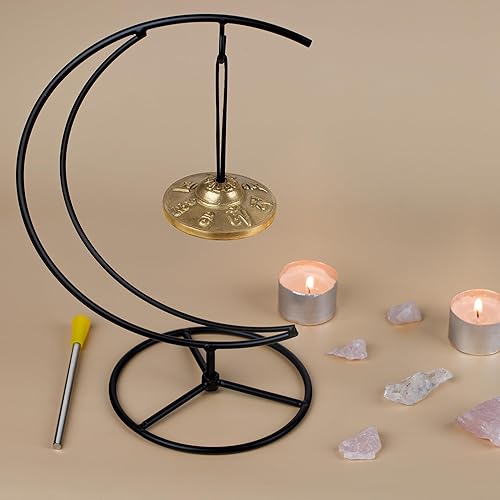 Miniatura 7 de ZenBless Campanas de mesa OM Mani Tingsha de 2.56 pulgadas, timbre Tingsha con golpeador, platillos tibetanos de Tingsha para curación espiritual,