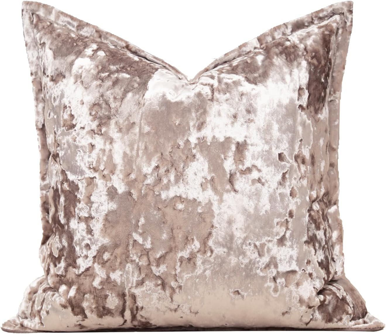 vctops Luxury Velvet Decorative Throw Pillow Cover Thick Modern Square Cushion Cover Soft Comfy Plush Pillowcases for Sofa Bedroom Couch (Pink,20"x20")