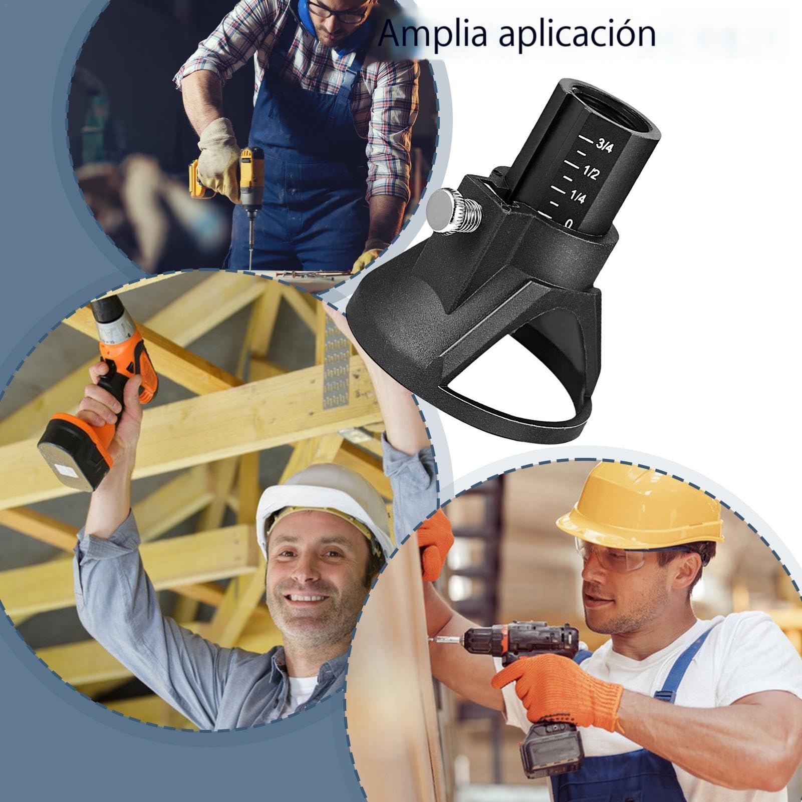 Posicionador de fresa de escala transparente, Herramienta de fresado multifuncional con accesorios de rectificado de precisión