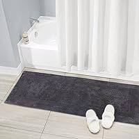 Vista 7 de WOVEN ST. Alfombra de baño de algodón con mechones Alfombra de área para spa, tocador, ducha, baños principales Textiles absorbentes de agua
