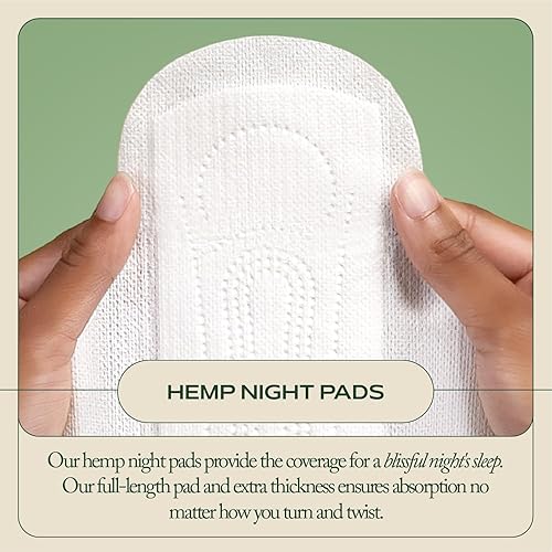Miniatura 4 de Overnight Pads for Women Extra Heavy - Almohadillas ultra absorbentes para la noche - Almohadillas orgánicas biodegradables para mujeres durante la