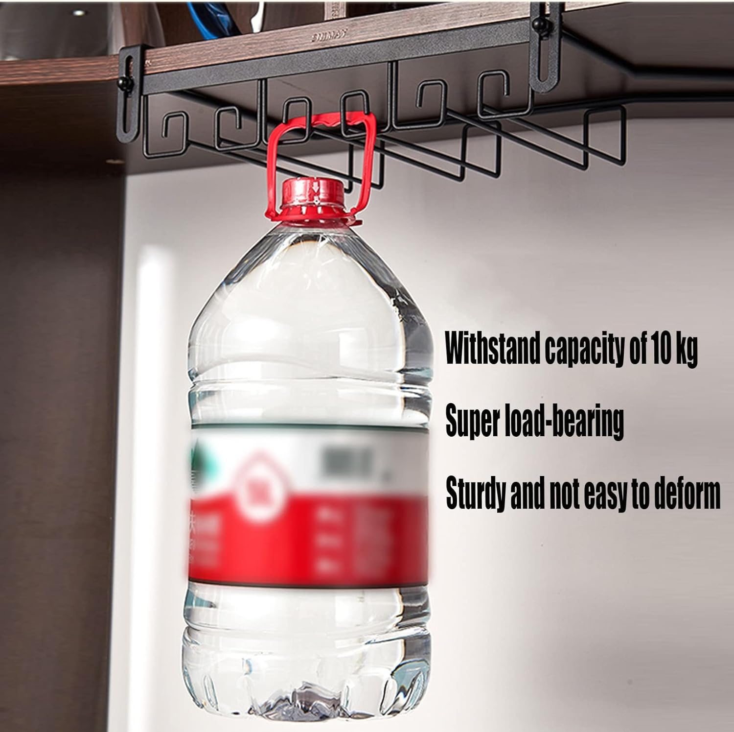 Adjustable Wine Glass Holder, Versatile Under-Cabinet Hanging Rack, Space-Saving Iron Glass Hanger for 0.5-5cm Thickness, Stylish Bronze Finish