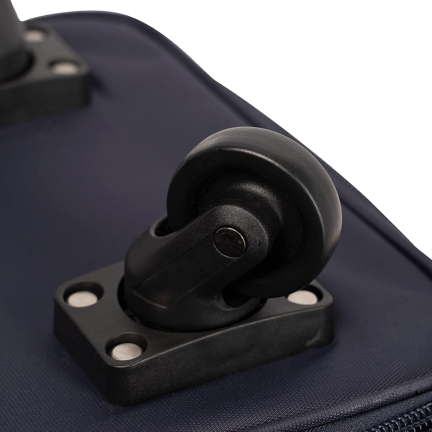 Stephanie Imports Multi-Tiered Expandable Suitcase Luggage Travel Duffel Bag With Quick-Access Front Zipper Pocket & 360 Spinner Wheels (Navy Blue)