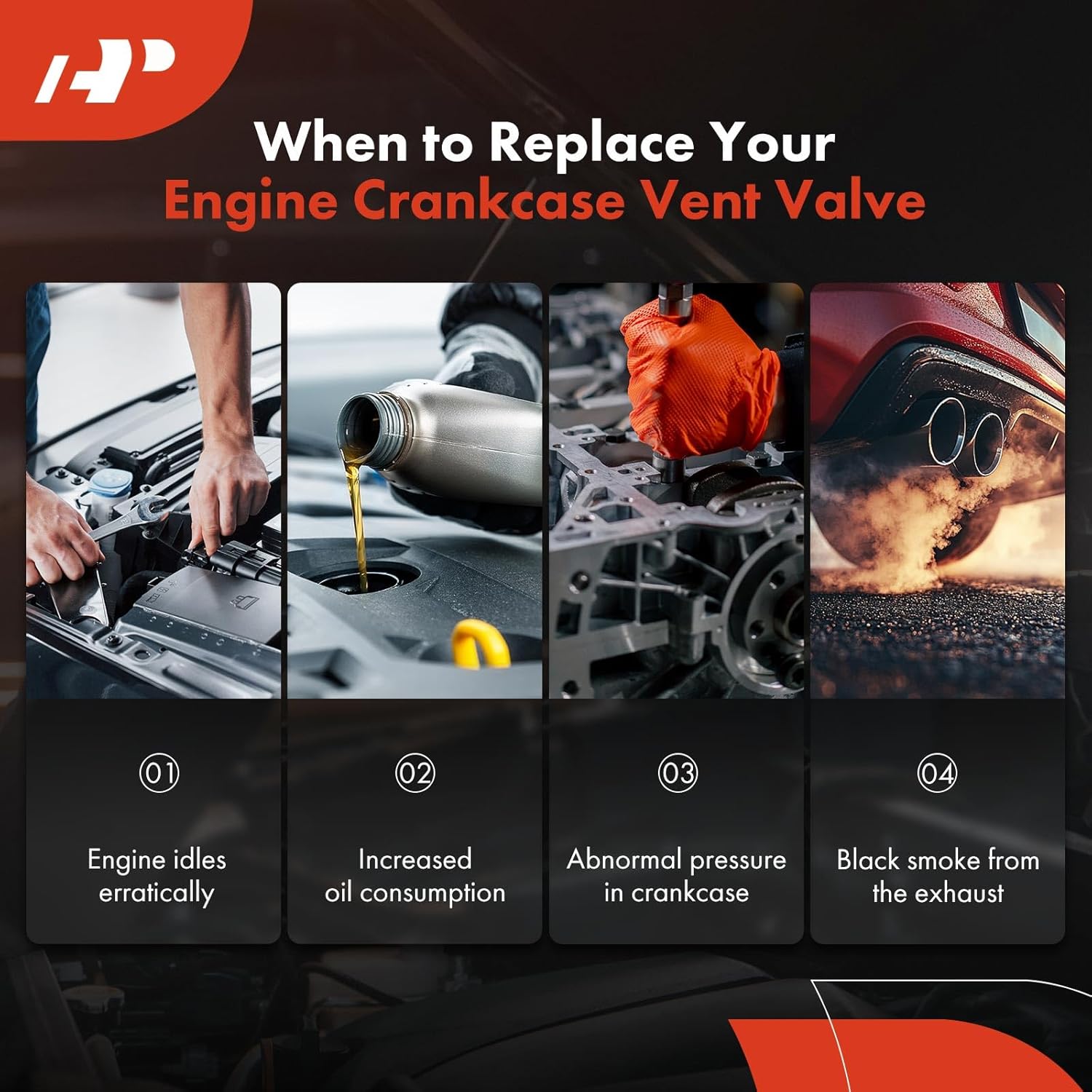 A-Premium Engine Crankcase Vent Valve Compatible with Audi Q7 2020-2024, A6 allroad 2020-2024, A6 A8 Quattro 2019-2024, Q8 2019-2024, S4/S5/SQ5 2018-2024, S6 2020-202, A7 S5 S7 SQ5 Sportback