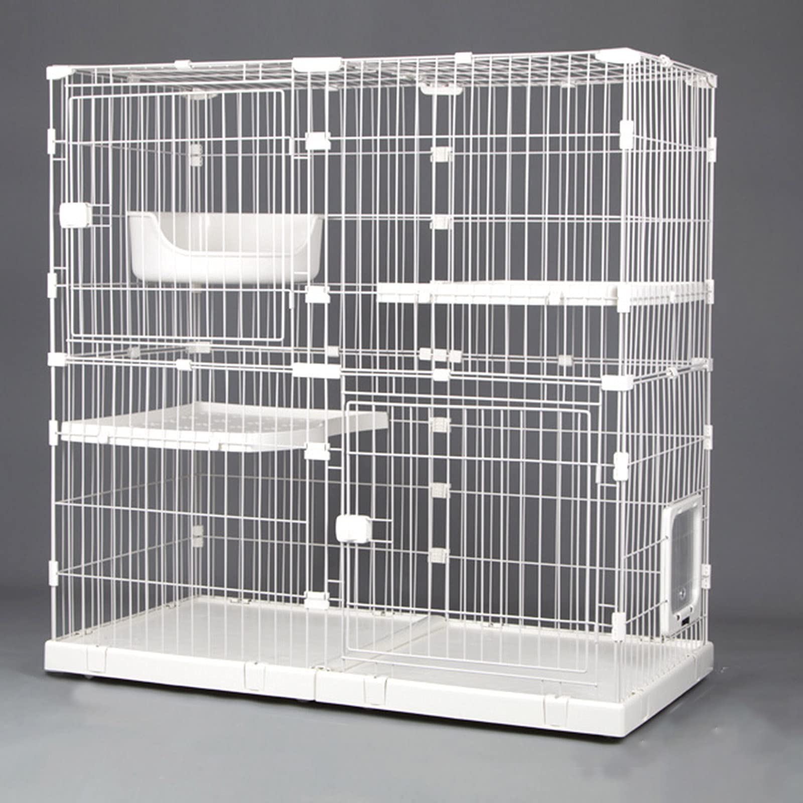 Cage pour chat d'intérieur grand parc de jeu sur roues pour le salon