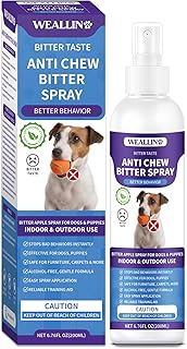 WEALLIN Bitterspray Hund, 200ml Bitter Spray für Hunde, Anti Chew Spray, Fernhaltespray für Hunde, Schützt Möbel & Schuhe,...