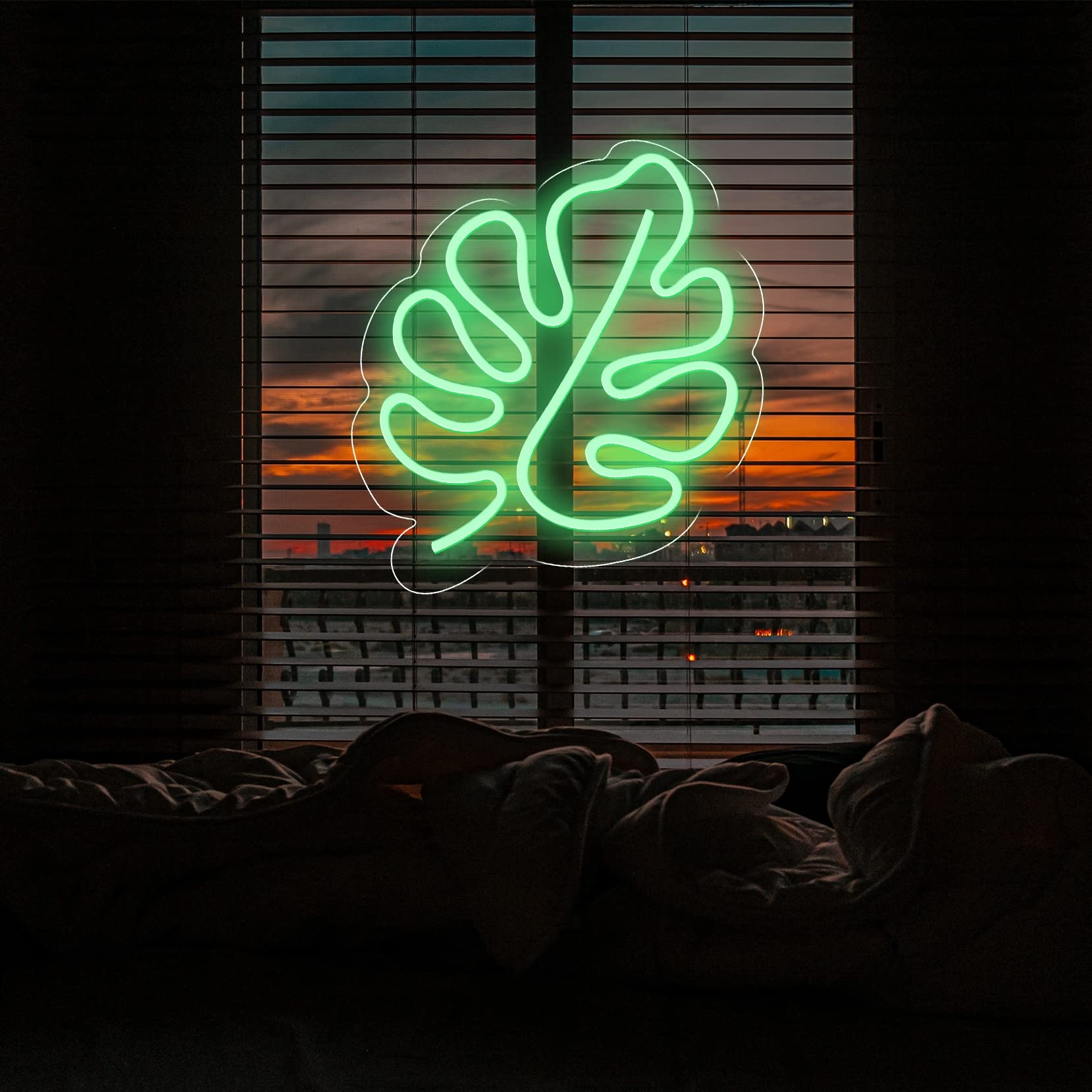緑色ネオンライト Monstera 約50cm Others Light / Lighting 【公式通販】