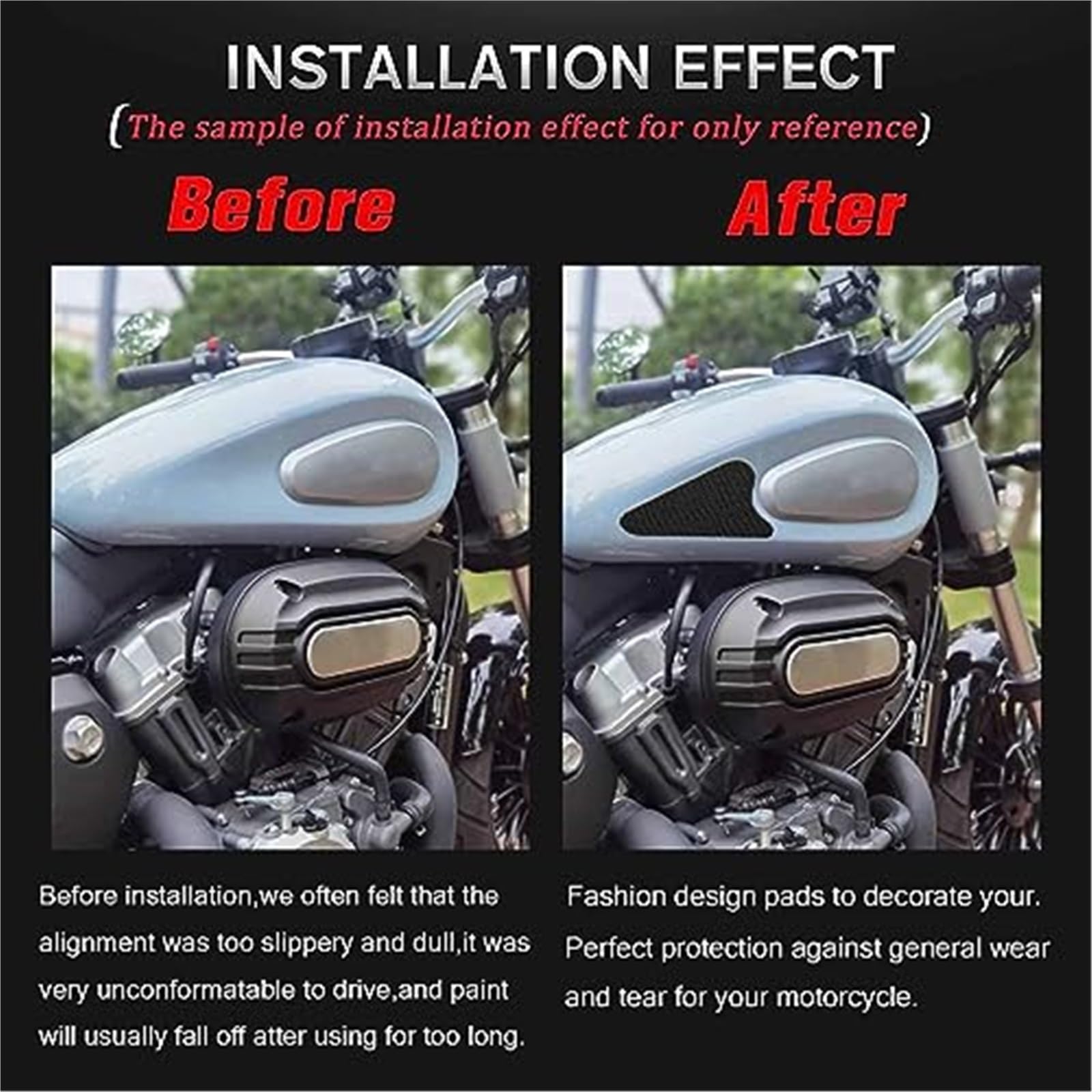 Compatibile con BE-NDA BD300 BD 300 BD-300 2020 2021 2022 Moto 3D Carbonio Adesivo Decorazione Decalcomanie Tankpad Kit Completo Accessori Tappetino antiscivolo per moto