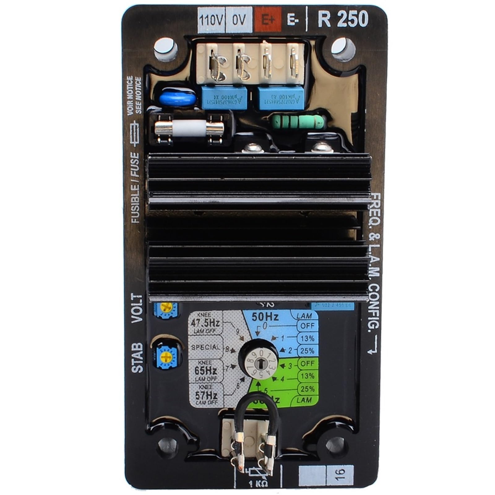 NVSFZGIYG 1pcs Diesel Engine Generator Automatic Voltage Regulator AVR R250 AC Brushless