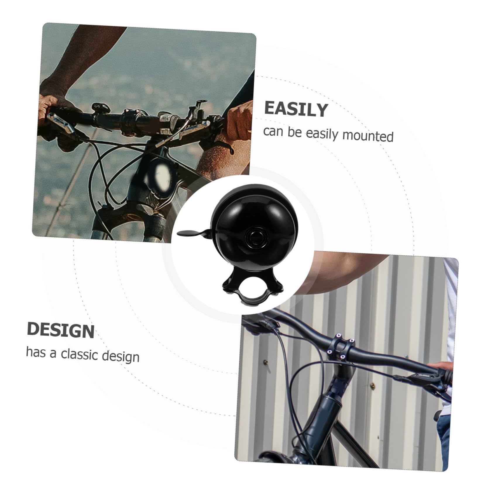 Toyvian Campana de Bicicleta Retro Campanilla de Ciclismo Campana Adulto Accesorios para Bicicletas Timbre de Ciclismo Universal Campanas Planchar Negro