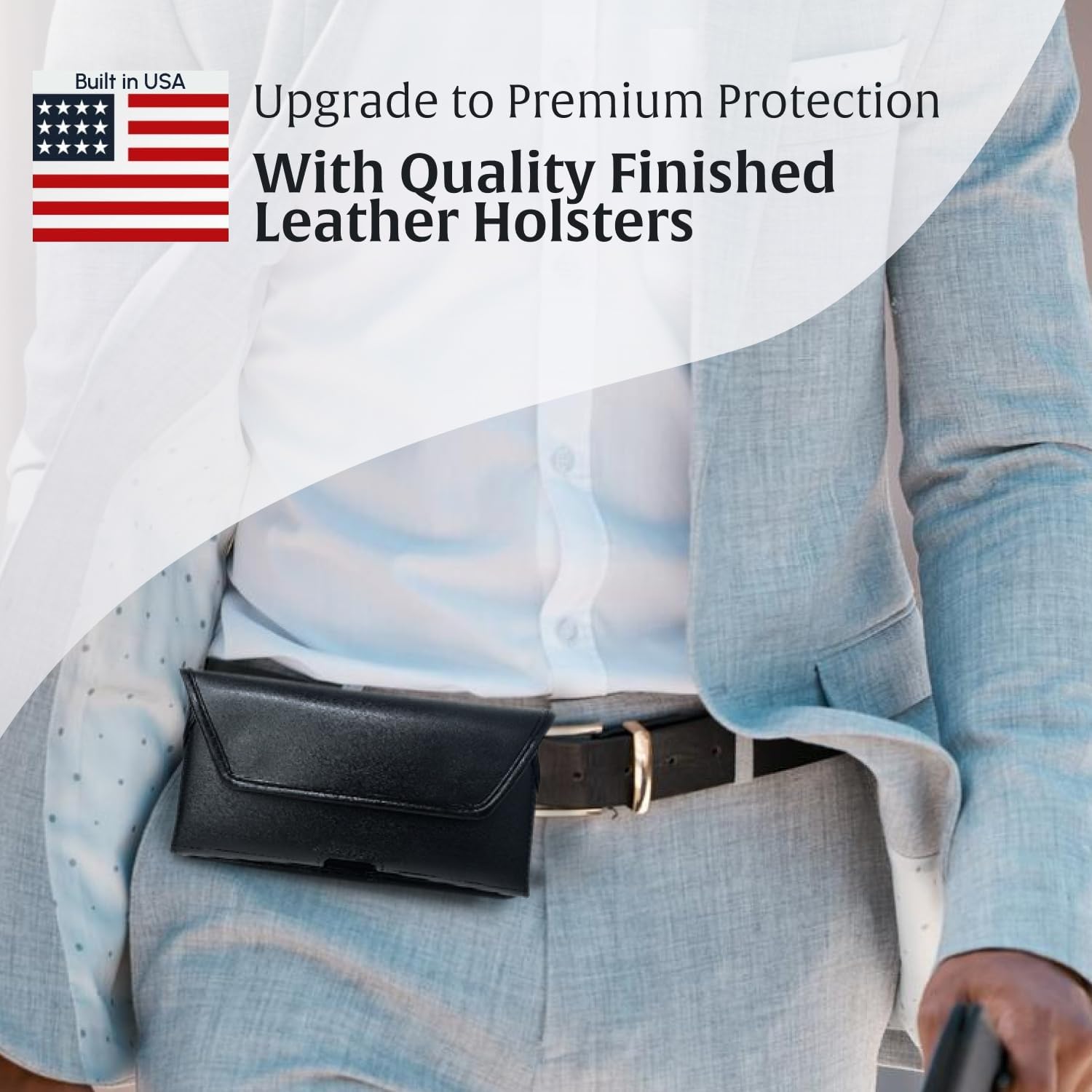 Turtleback Leather Phone Holster for Galaxy S26 Ultra, S25 Ultra, S24 Ultra, to S20 Ultra - Small - Premium Phone Clip with Heavy-Duty Belt Clip – Belt Holder Fits with Slim Cases