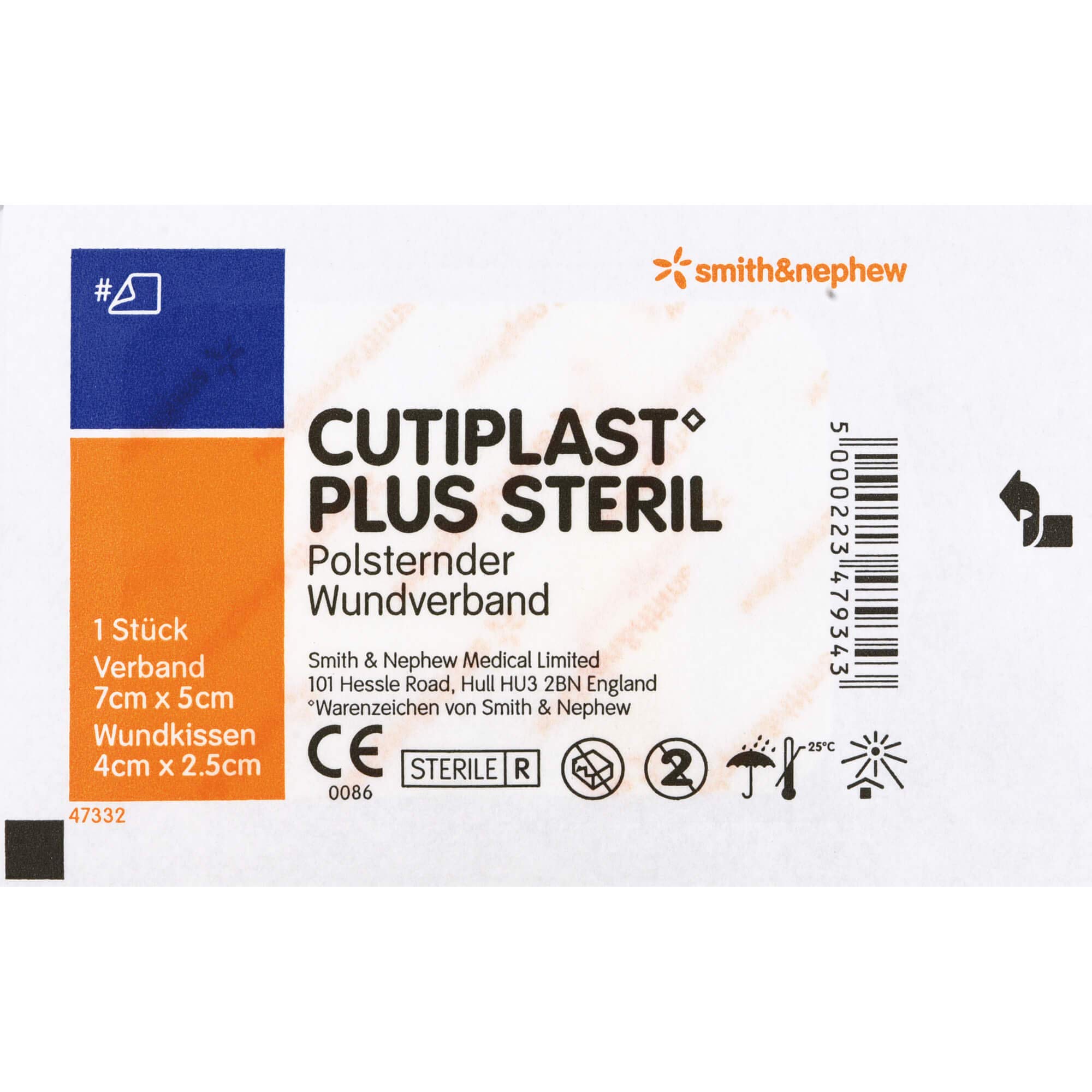 CUTIPLAST Plus steril 5x7 cm Verband 110 St Verband