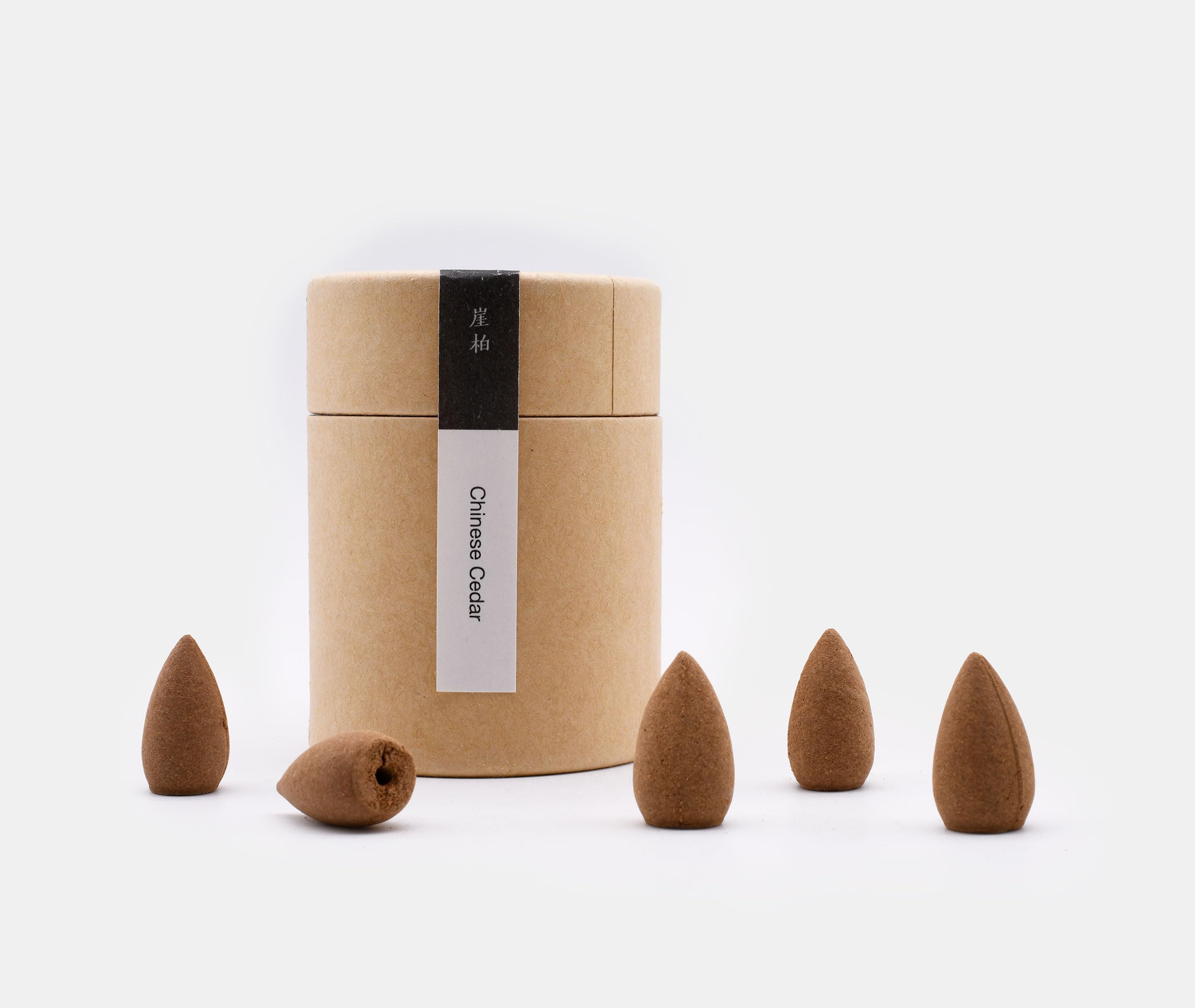 KIN - 30 coni di incenso con legno di cedro cinese, cascata naturale di alta qualità, per meditazione, aromaterapia e yoga zen minded