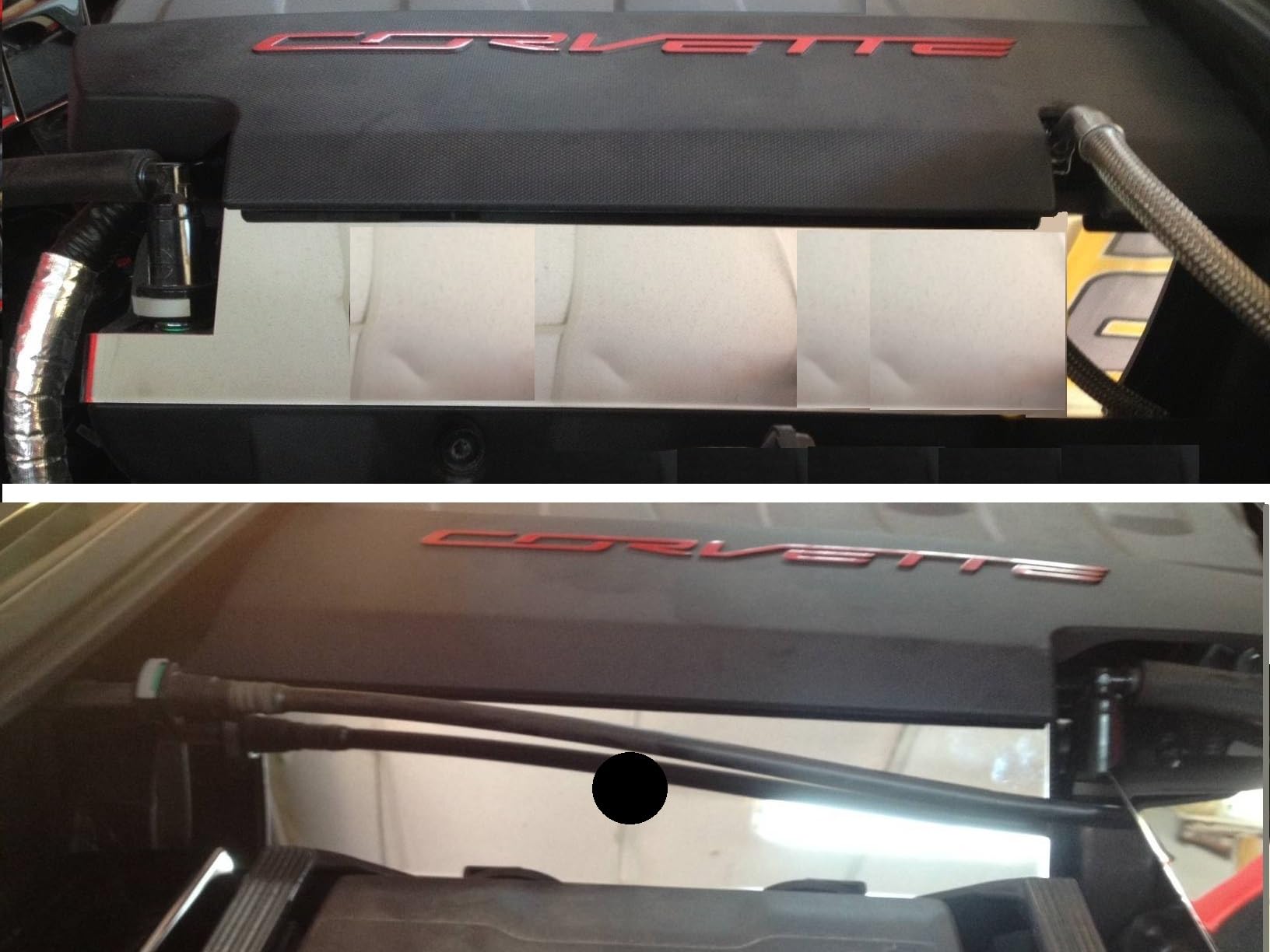 C7 Corvette Lower Fuel Rail Covers 2 Piece Z51 Z06 GS Models Only 2014-2019 Polished Stainless Steel Engine Chrome Dress up