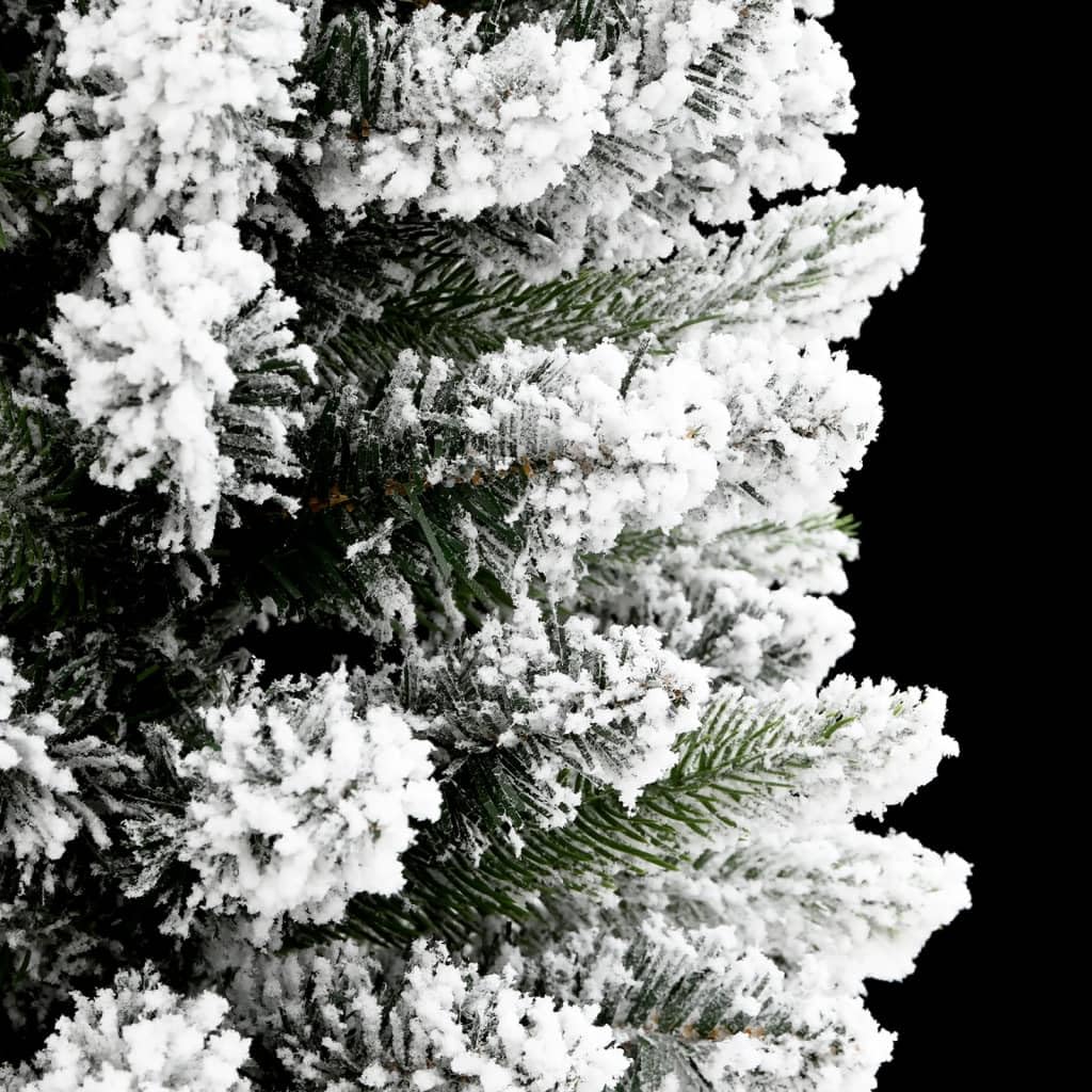 vidaXL Sapin de Noël Artificiel Mince avec Neige floquée 150 cm PVC/PE