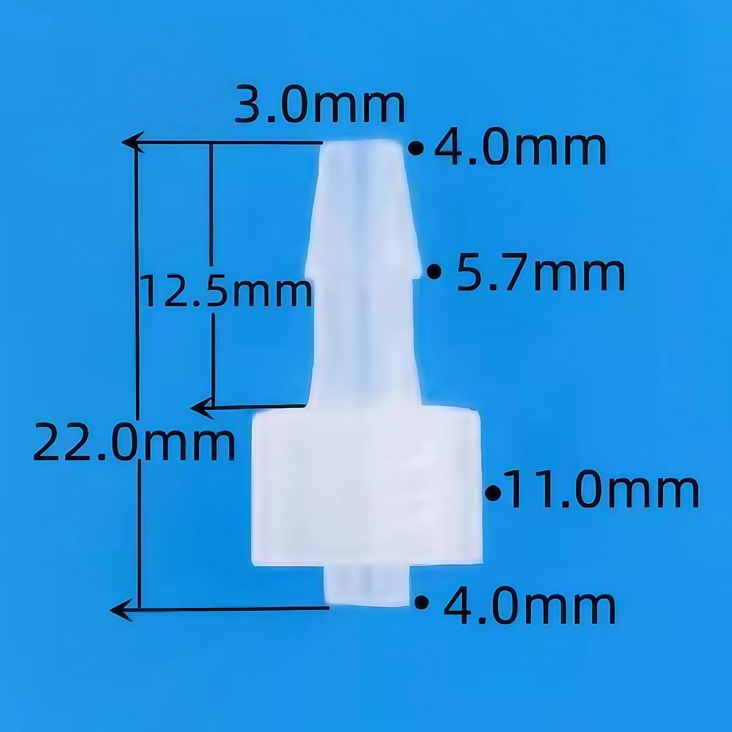 Conectores macho Luer Lock – 100 piezas de accesorios de manguera de plástico reutilizables duraderos para aplicaciones de laboratorio e industriales