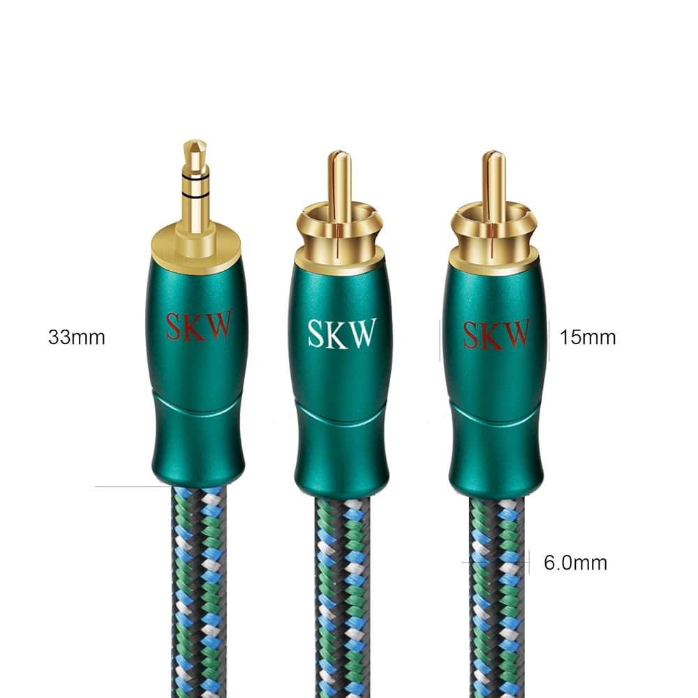 2RCA オーディオステレオケーブル ハイエンド WG3.5㎜ 1m 2RCA オーディオステレオケーブル ハイエンド WG3.5㎜ 1m 2RCA