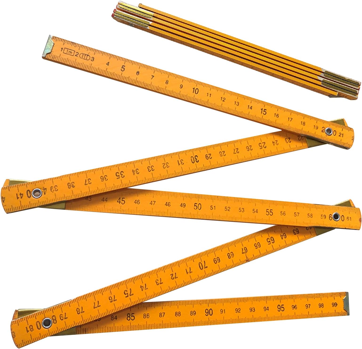 Folding Ruler - Wooden Measuring Stick | Wooden Kids Meter for Woodworking and School | Metric Tool | Technical Design Graduated Scale Student Teaching Accessory