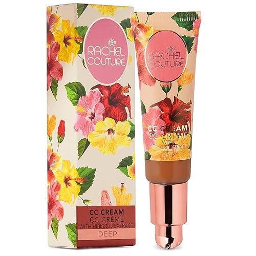 Rachel Couture CC Cream  Crema correctora de color con ácido hialurónico  Base de cobertura completa y suero hidratante antienvejecimiento  Vegano y