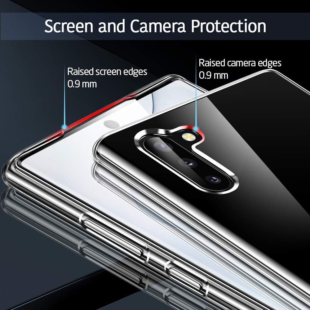 ESR Essential Zero Compatible with Galaxy Note 10 Case, Made with Slim, Clear, and Soft TPU, Flexible Silicone Case for The Samsung Galaxy Note 10 6.3-inch (2019), Jelly Clear