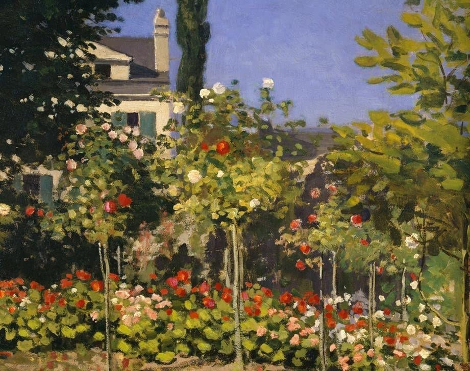 Impression d'art Jardin en Fleurs de Monet pour illuminer votre salon avec un grand tableau