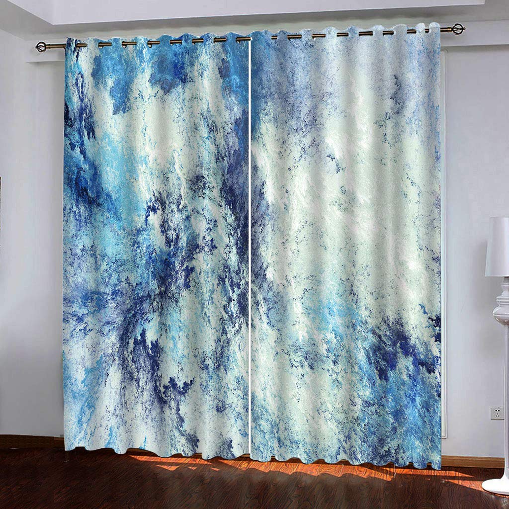 Rideau Occultant Opaque Ciel 140x240 cm Thermique et Isolant pour Fenêtre de Chambre Lot de 2