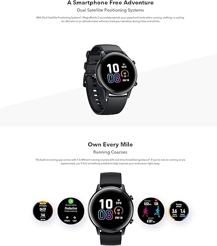 Miniatura 3 de Honor MagicWatch 2 1654in 12 AMOLED impermeable reloj inteligente pantalla 14 modos deportivos 5ATM GPS rastreador de actividad reloj inteligente