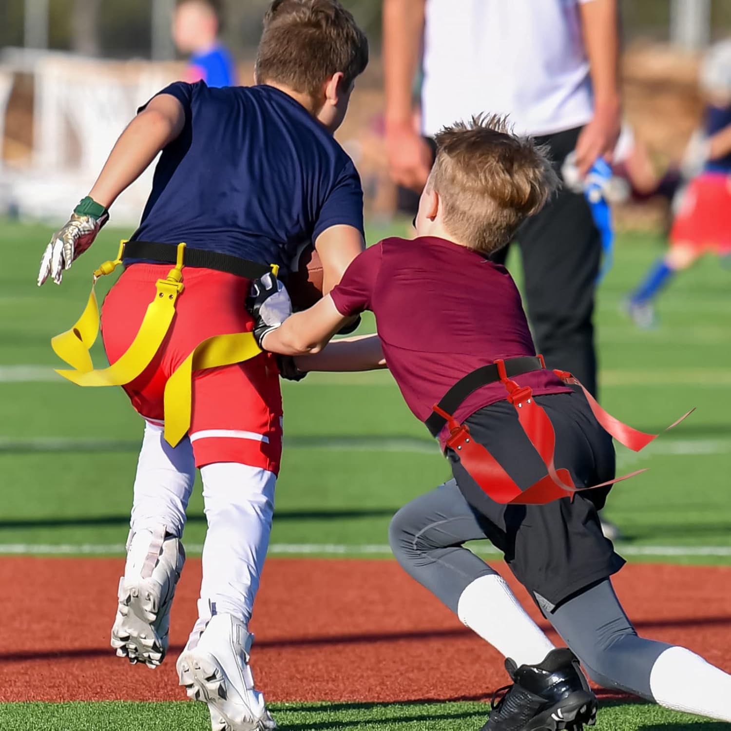 Junkin 6/8/10 Players Flag Football Sets Adjustable Football Belts and Flags for Youths Teens Kids Adults Players Sports Team - Image 6