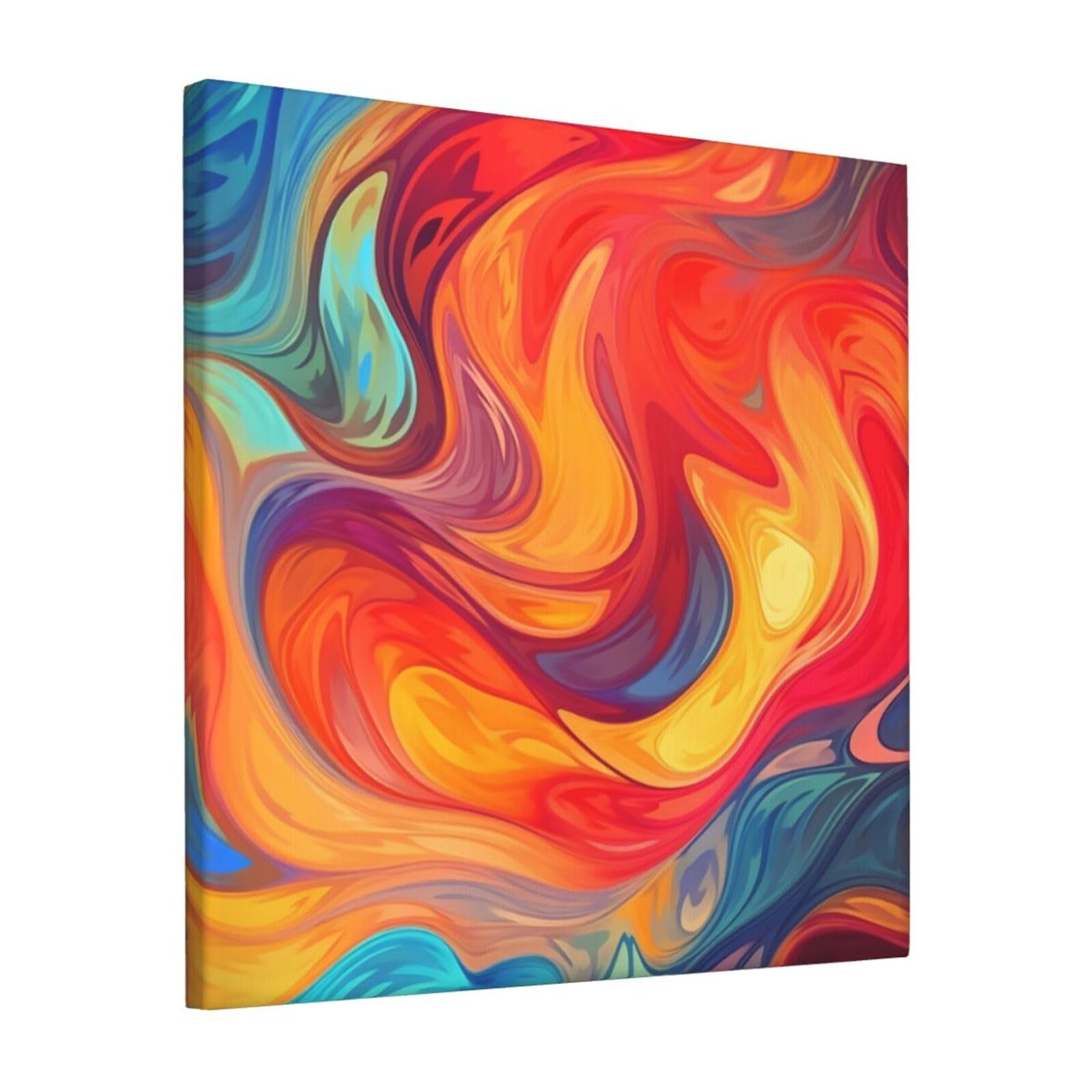 FodPand Artistic effect colorful Canvas Wall Art for Living Room Wall Decor 12"x12" Modern Artwork Painting Pictures Hanging Canvas Prints Aesthetic Wall Art for Bedroom Bathroom Office Wallart Decor