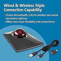 Vista 3 de Kensington SlimBlade Pro Wireless Trackball y ErgoSoft Mouse reposamuñecas (K72080WW, K52802WW)