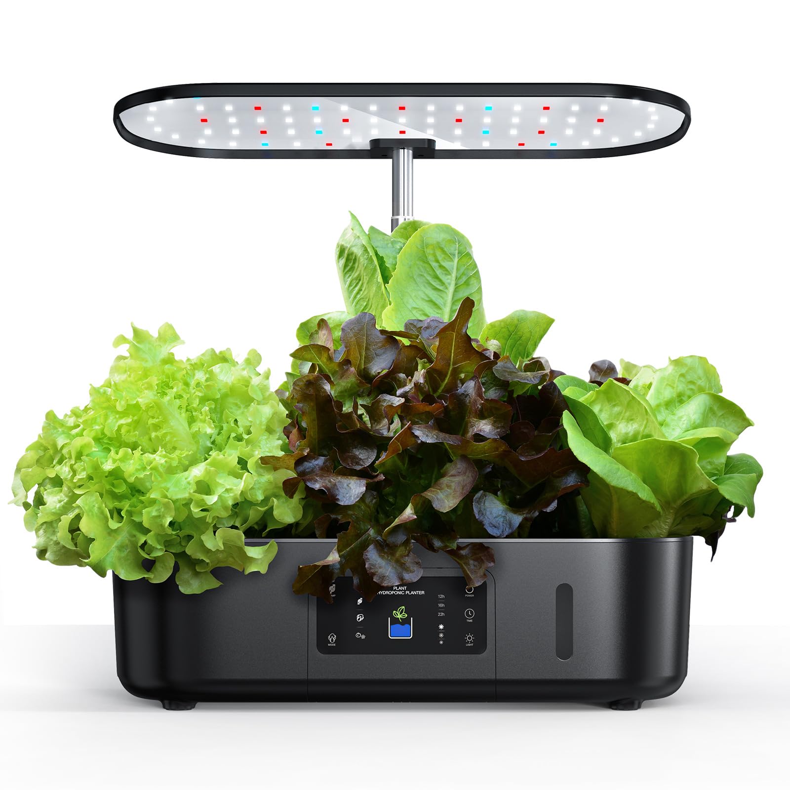 FHRKA Professional Indoor Hydroponic Growing Systems, Smart Herb Garden Kit with LED Grow Light & Auto Watering for Home Kitchen black