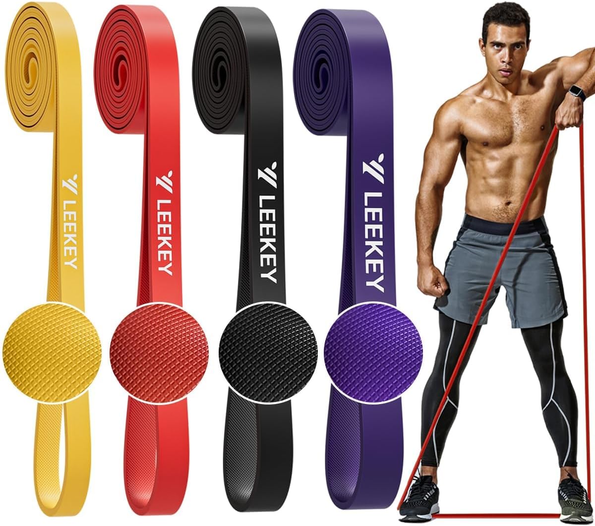LEEKEY Resistance Band Set, Pull Up Assist Bands - Stretch Resistance Band Exercise Bands - Mobility Band Powerlifting Bands for Men and Woman Resistance Training, Physical Therapy,Home Workouts