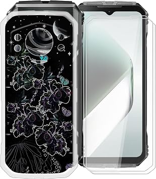 for Doogee S Cyber Case + 2 Pack Tempered Glass Screen Protector, WXPPJ Full Body Protection Shockproof Case, Ultra-Thin Soft Silicone Phone Case for Doogee S Cyber 6.58" - XT29