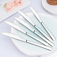 Vista 6 de Juego de 24 cuchillos de mantequilla – Cuchillo de mantequilla de 9 pulgadas, juego de cuchillos de cena de acero inoxidable de grado alimenticio