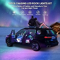 Vista 2 de 4 cápsulas de luces LED RGB+IC para ATV, carritos de golf, UTV, camiones, autos, SUV, RZR, SXS, kit de luces LED de persecución de sueños