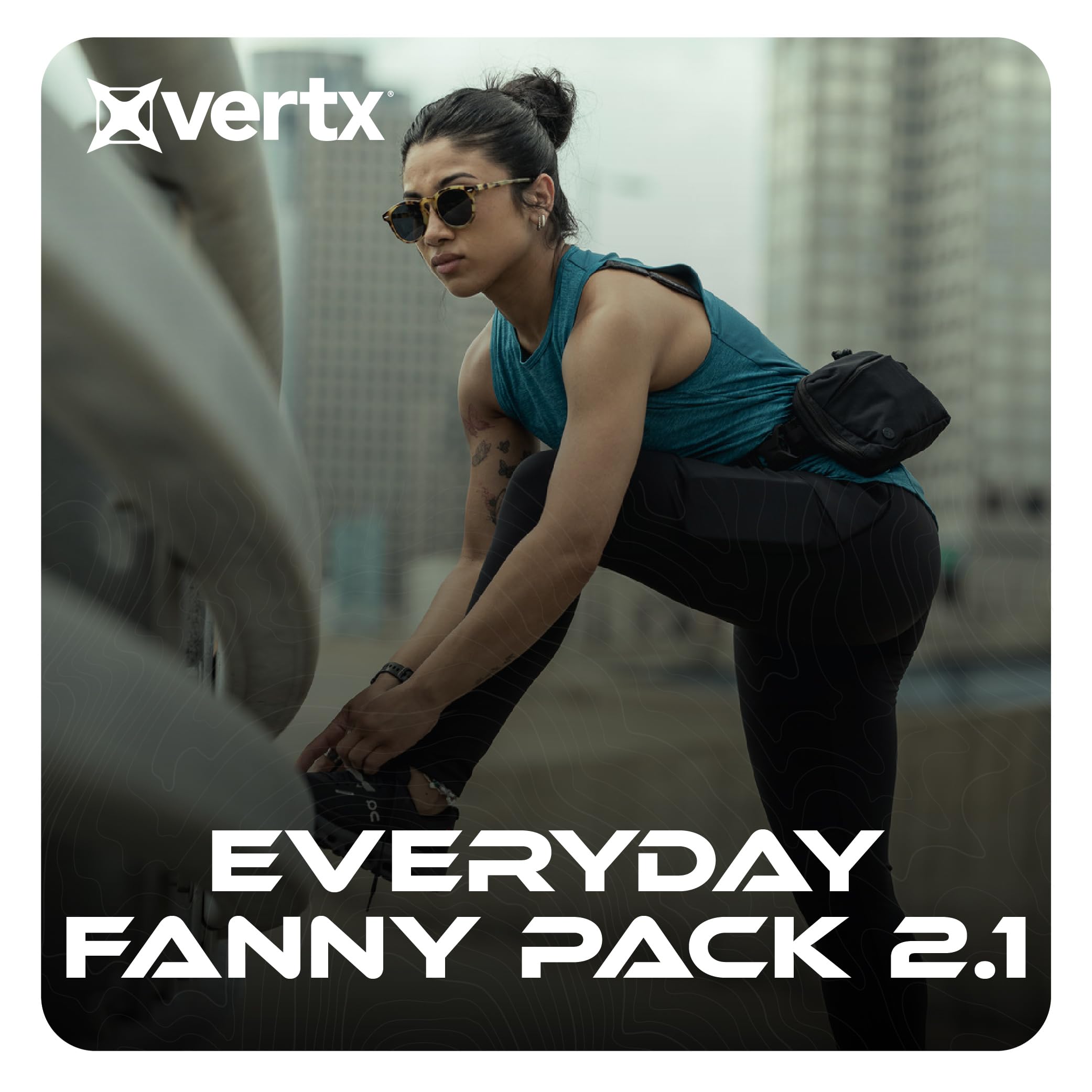Vertx Everyday Bauchtasche 2.1 – schlanke und funktionale Hüfttasche für Reisen, Wandern und alltägliche Abenteuer, Unisex-Design, Ranger Green, Einheitsgröße