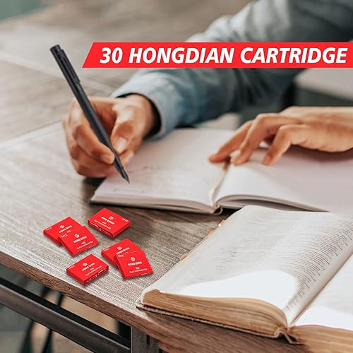 Vista 19 de HongDian - Juego de 30 cartuchos de tinta para bolígrafo estilográfico Negro