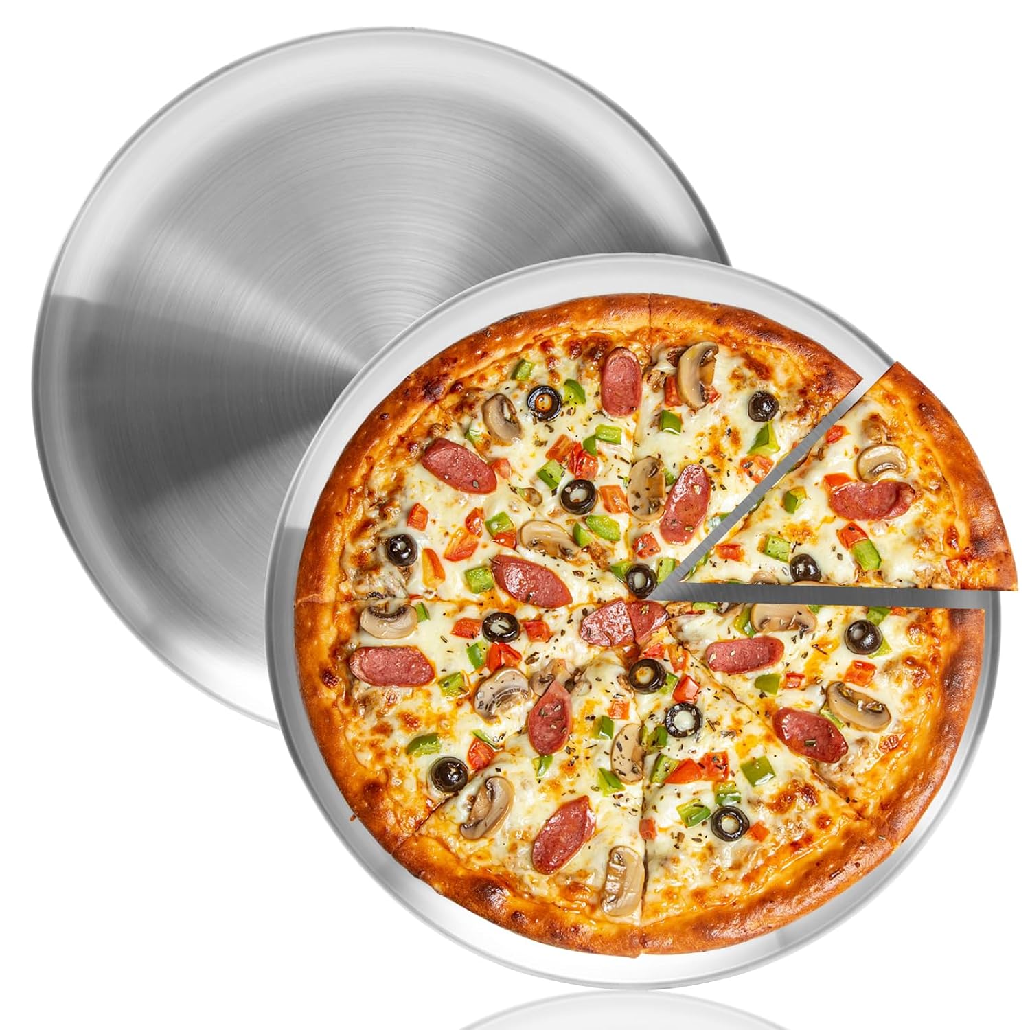 YeKuKing 16-Inch Pizza Pan, 2-Pack