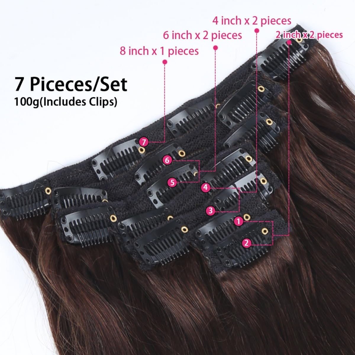 Unipearl 100% Remy Human Hair Clip in Extensions - Image 3