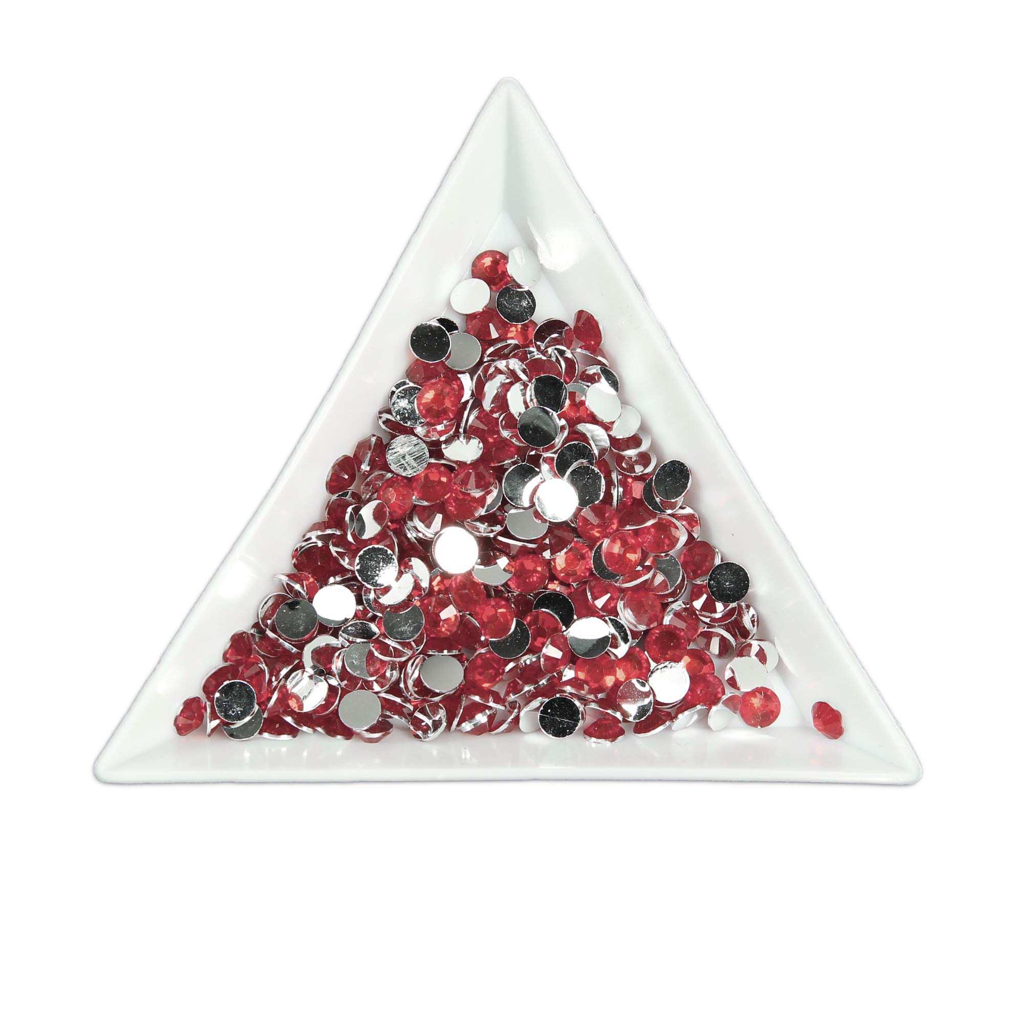 1000pcs of 2mm/3mm/4mm 500pcs of 5mm or 10g Mixed Size Resin Rhinestones 20 Colours Crystal Diamantes Nail Art & Crafts (2mm, Red)