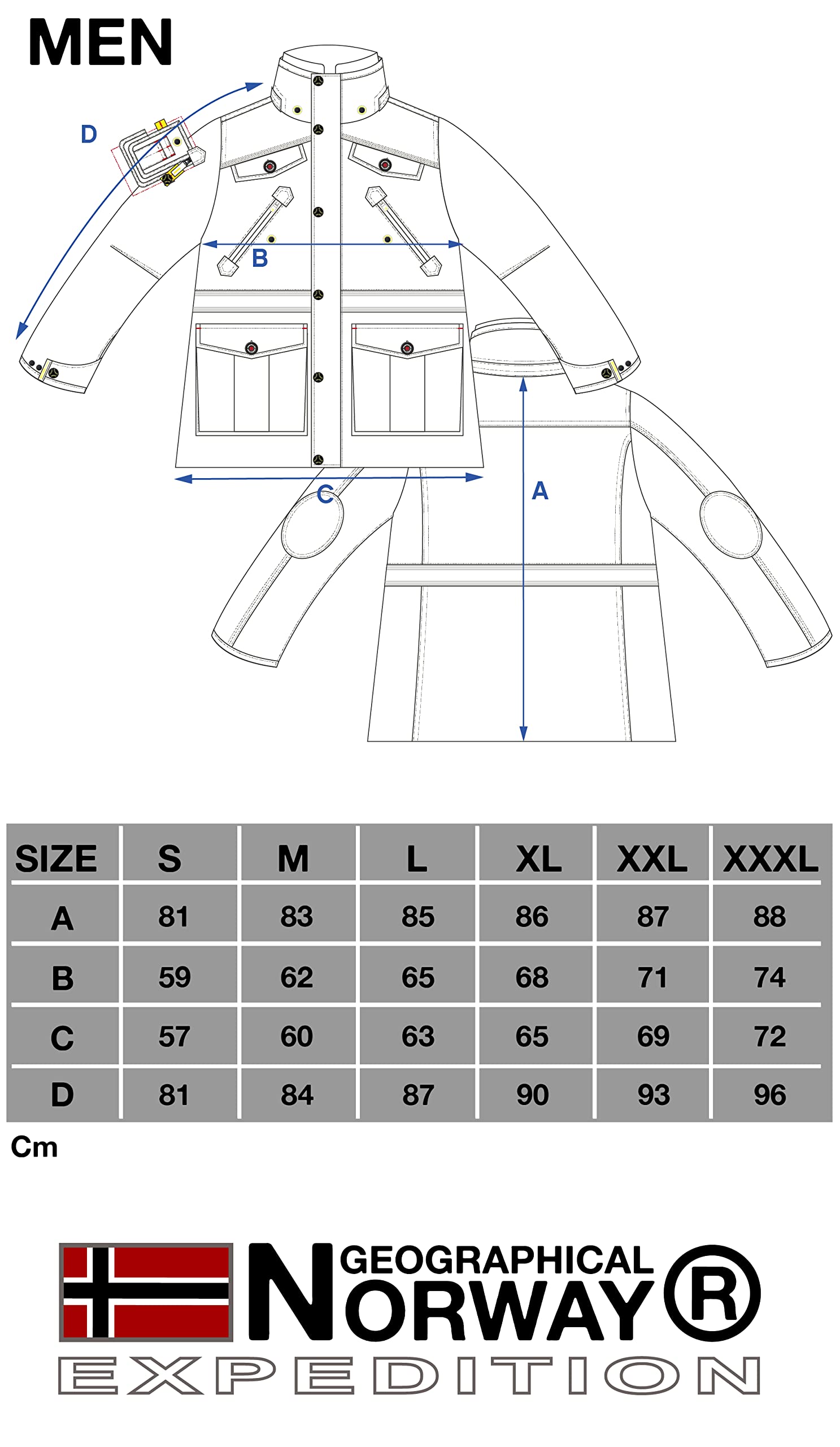 Geographical Norway Acrobate Men ciepła parka dla mężczyzn, na jesień i zimę, szeroki płaszcz, odporny na działanie wody, z kapturem, ciepła kurtka, wiatrówka dla mężczyzn, idealny prezent