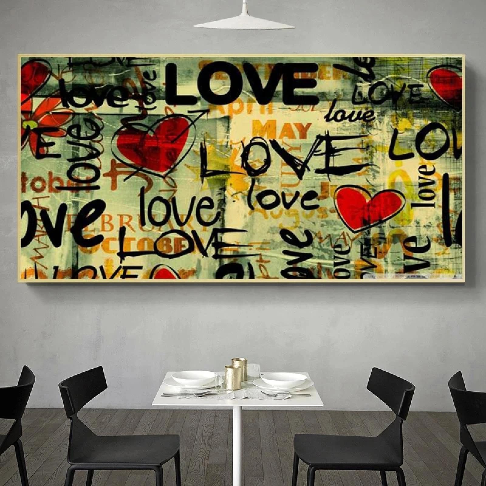 Lettres d'amour cœur affiches et impressions art mural image décorative - 8
