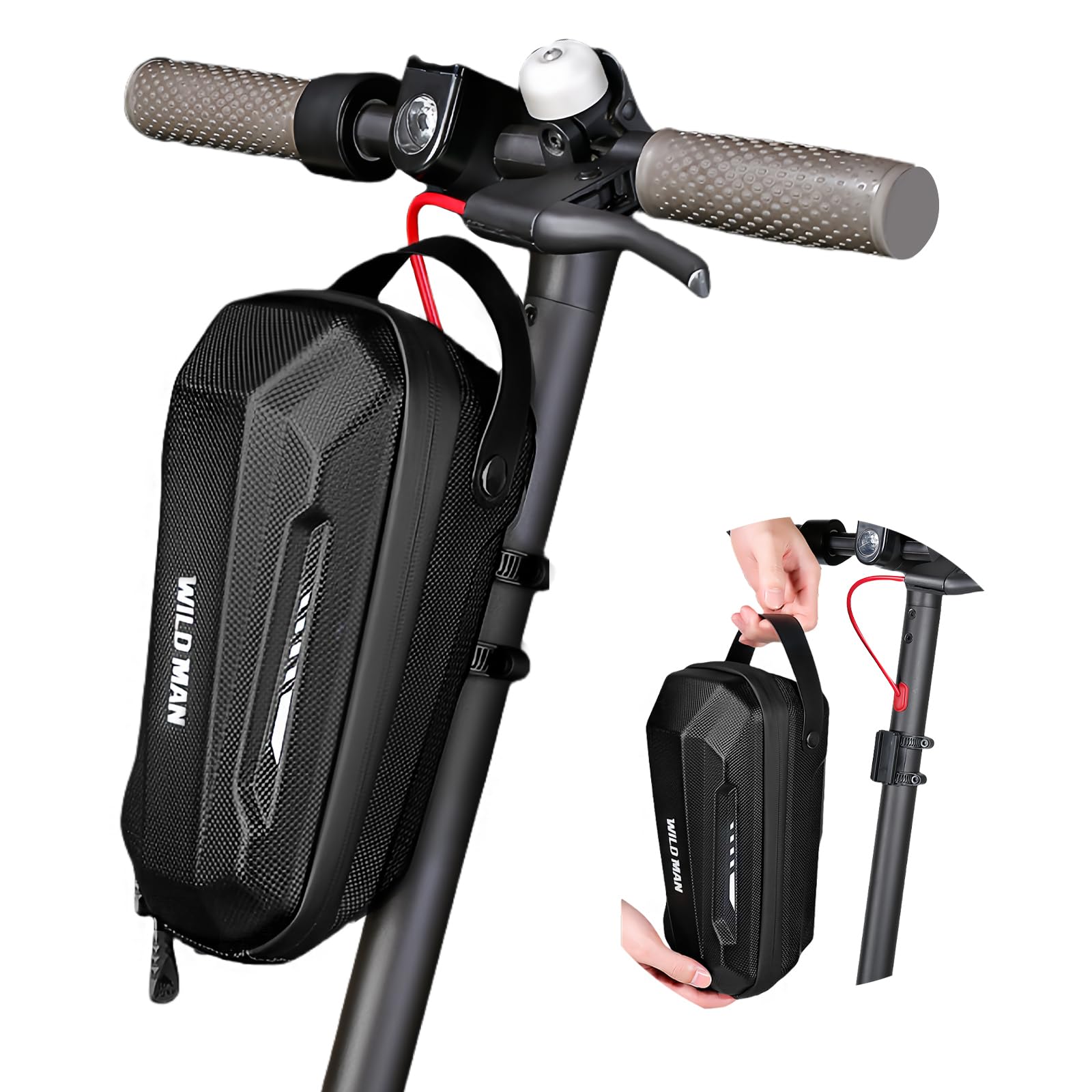 flintronic Electric Scooter Storage Bag,3L Hard Shell Front Bags, EVA Waterproof Scooter Front Carrying Bag, Scooter Handlebar Bag for Mijia M365 Pro Segway Ninebot E ES1/2/3/4 — image 1
