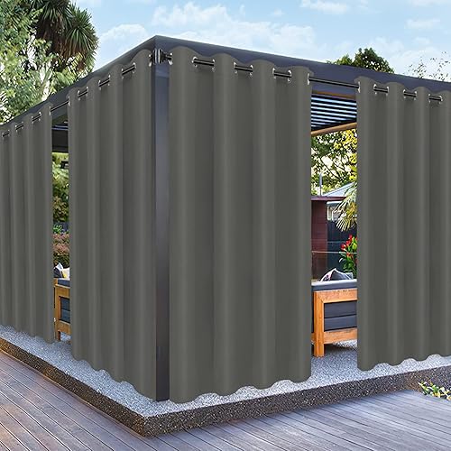 PureFit - Cortinas para exteriores impermeables, resistentes a la intemperie, rayos UV y decoloración, para patio, kiosko y más, privacidad y
