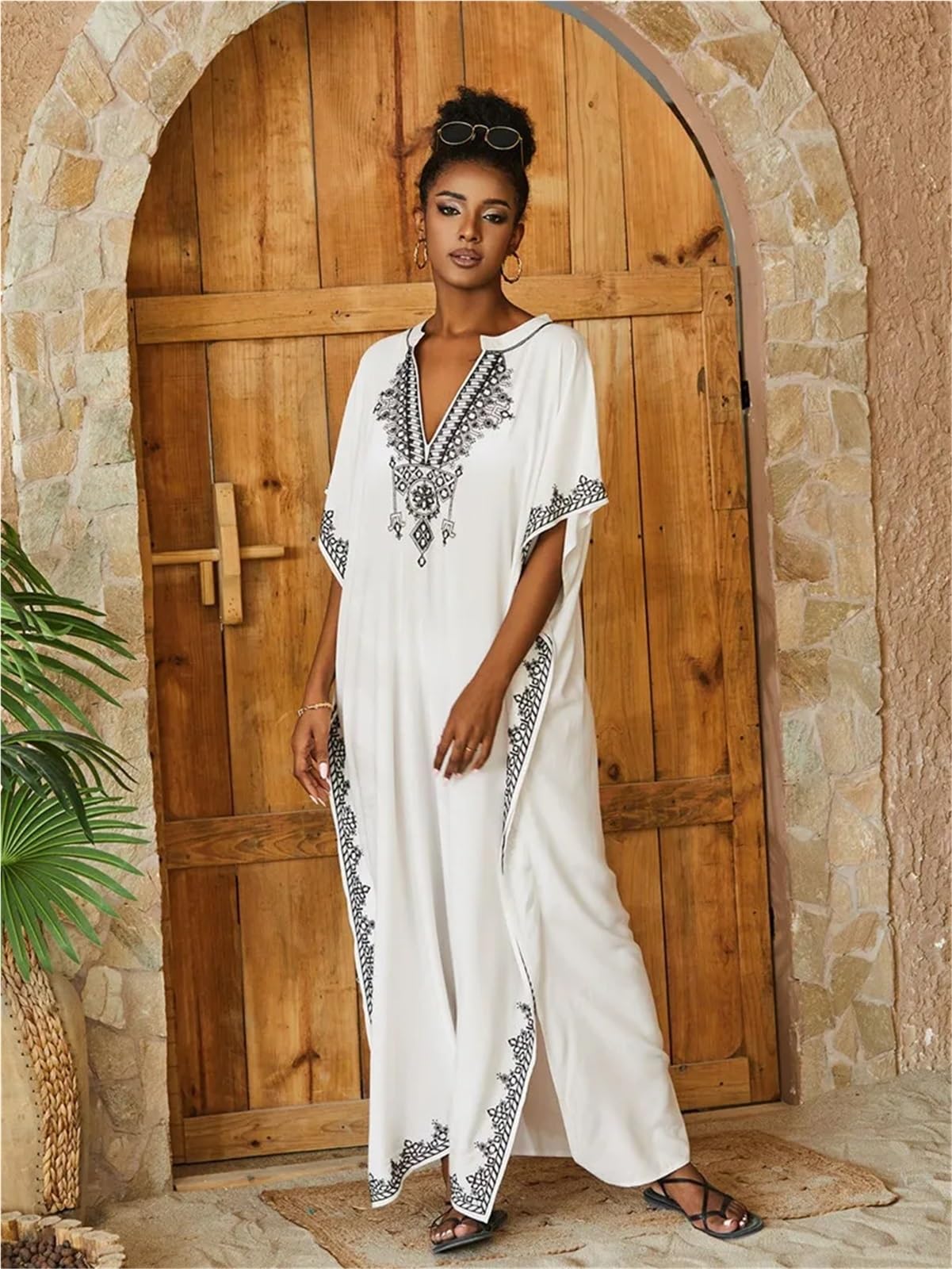 Femme Plage Robes de plage cache-maillot de bain for femmes, cache-maillot de bain brodé